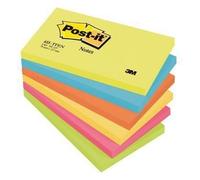 Post-it Notes repositionnables Energetic 76 x 127 mm – Bloc de 100 feuilles, couleurs