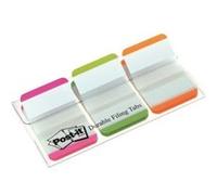 3M Post-it Index Strong 686L-PGO, 25,4 mm x 38 mm, vert, orange, rose, 3 x 22 bandes adhésives dans un étui x24 morceau