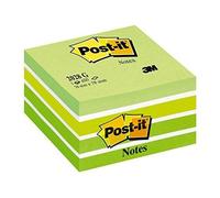 Post-It Bloc Cube Aquarelle 7,6 X 7,6 Cm 450 Feuilles Vert