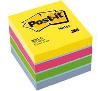 Bloc-notes post-it minis 51x51mm 400f repositionnables coloris énergie
