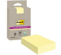 Post-it Bloc de notes Super Sticky Recy s Lignées 102 x 152 mm Jaune - Lot de 4 blocs de 45 Feuilles