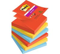 Post-it Notes autocollantes Playful Super Sticky 76 x 127 mm – 6 blocs de 90 feuilles