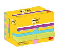 Post-It Bloc-Note Adhésif Super Sticky Notes, 47,6 X 47,6 Mm Turquoise, Vert, Rose