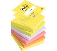 Post-It Bloc-Note Adhésif Z-Notes, 76 X 76 Mm, 6 Couleurs