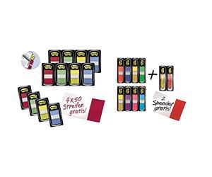 Post-it - BP138 - Marque-page étroit - 12 x 44 mm - Lot de 8 x 35 + 2 x 24 Marque-page flèche gratuit
