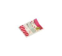 Post-It Candy Collection Index Mini 684-Can5 - Adhesive Strip - 11.9 X 43.2 Mm (5 X 20) - Blanc, Rouge, Crème, Gris Pastel