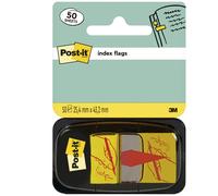 Post-it étiquettes d’indexation, format moyen, symbole SIGNER ICI, jaune, 25,4 mm x 43,2 mm, 50 étiquettes/rouleau, 1 rouleau/boîte