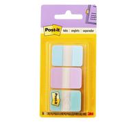 Post-It - Étiquettes solides - 12 étiquettes par couleur - 36 étiquettes par distributeur 22 Tabs - 40 Flags Lime/Aqua Plaid Pattern Collection