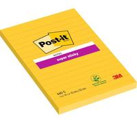 Post-it Grandes Notes Super Sticky, 6 Blocs (540 Feuilles) 101 x 152 mm | Notes Autocollantes Super Adhésives pour Réunions, Listes et Rappels ; Repositionnables, Adhèrent aux Surfaces Verticales