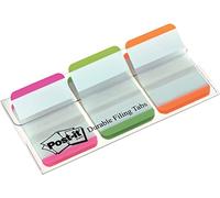 Post-it Index Onglets Résistants, 66 Signets, 25,4 x 38,1 mm, Lot Couleurs | Marque-Pages Adhésifs Épais et Résistants pour Organiser Agendas et Classeurs ; Durables, Inscriptibles et Repositionnables
