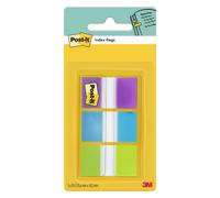 Post-it Marque-pages plastique moyen 25,4 x 43,2 mm - Lot de 3 couleurs assorties