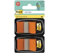 Post-it Marque-pages large orange - bloc de 100 feuilles - 25,4 x 43,2 mm