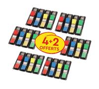 Post-it Marque-pages petit format - Lot de 4 étuis de 140 marques pages + 2 étuis offerts ? Couleurs Assorties