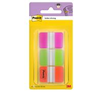 Marque-pages strong couleurs unis néons Post-It Strong - distributeur de 66 index
