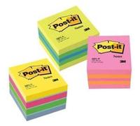 Post-it note repositionnables mini cube 2051-u, 51 x 51 mm 400 feuilles ultra color G