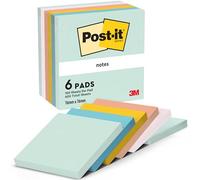 Notes repositionnables couleurs Beachside Post-It 76 X 76 mm - bloc de 100 feuilles