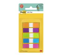 Post-it Marque-pages étroits plastique 11,9 x 43,2 mm distributeur 20 feuilles couleurs assorties