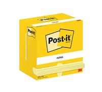 Post-it Notes Autocollantes, Lignées, Jaune Canari, Pack de 12 Blocs, 76 mm x 127 mm, 100 Feuilles par Bloc - Feuillets Adhésifs pour Prise de Notes, Listes de Tâches et Rappels