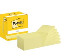 Post-it - Notes autocollantes 655 - 76 x 127 mm - Jaune - Pack 12 blocs de 100 feuilles