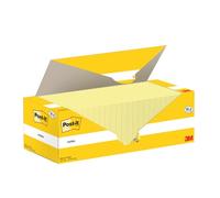 Pack 18 Notes Post-it jaune 76 x 76 mm + 6 offertes