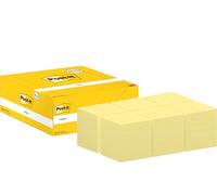 Post-it Notes Autocollantes, Pack Promo de 24 Blocs + 12 GRATUITS, 100 Feuilles par Bloc, 76 mm x 76 mm, Jaune Pastel - Feuillets Adhésifs pour Prise de Notes, Listes de Tâches et Rappels