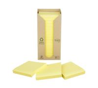 Post-it Notes Autocollantes, Recyclés - 16 Blocs, 100 Feuilles par Bloc, 76 mm x 76 mm - Feuillets Adhésifs pour Prise de Notes, Listes de Tâches et Rappels, Fabriqués à partir de Papier 100% Recyclé