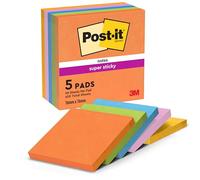 Notes couleurs Boost Super Sticky Post-it 76 x 76 mm - bloc de 90 feuilles