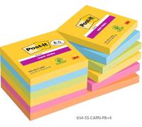 Bloc-note adhésif super sticky notes, 76x76 mm, 8+4