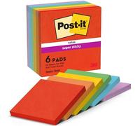Notes couleurs Playful Super Sticky Post-it 76 x 76 mm - bloc de 90 feuilles