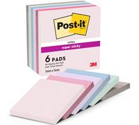 Notes couleurs Soulful Super Sticky Post-it 76 x 76 mm - bloc de 90 feuilles