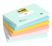 Post-it Notes repositionnables Beachside - 76 x 127 mm - Pack de 6 blocs de 100 feuilles - Assorties