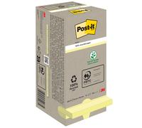 Post-it Notes repositionnables recy s 76 x 76 mm - Jaune - Tour 16 blocs de 100 feuilles
