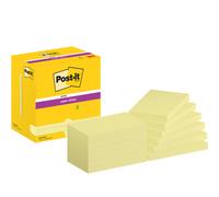 Notes jaunes SUPER STICKY POST-IT 76 x 127 mm - Bloc de 90 feuilles