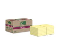 Notes recy s jaunes pastel Super Sticky Post-it - bloc de 70 feuilles