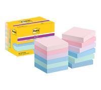 Post-it Notes repositionnables Super Sticky Soulful 48 x 48 mm - Assorties - Lot 12 blocs de 90 feuilles