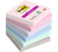 Post-it Notes autocollantes Soulful Super Sticky - 76 x 76 mm - Pack de 6 blocs de 90 feuilles