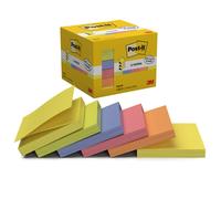 Post-it Notes repositionnables Z-Notes 76 x 76 mm - Assorties Néon - Lot 6 blocs de 100 feuilles