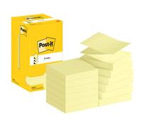 3M Post-it Z-Notes R330, 76 mm x 76 mm, jaune, 1 bloc de 100 feuilles x144 morceau