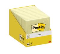 Post-it Notes repositionnables Z-Notes carrées 76 x 76 mm - 100 feuilles - Jaune