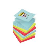 Post-it Notes repositionnables Z-Notes Super Sticky Cosmic 76 x 76 mm - Assorties - Lot 6 blocs de 90 feuilles
