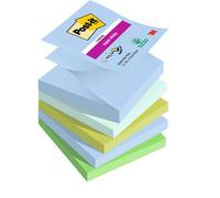 Post-it Z-Notes Autocollantes Super Sticky, Couleurs Oasis, Pack de 5 Blocs, 90 Feuilles par Bloc, 76 mm x 76 mm - Feuillets Super Adhésifs pour Prise de Notes, Listes de Tâches et Rappels
