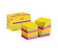 Notes couleurs Carnival Super Sticky Post-it 46,7 x 46,7 mm - Bloc de 90 feuilles