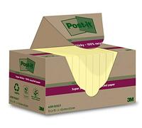 Post-it Notes autocollantes recyclées Super Sticky Jaune pastel 47,6 x 47,6 mm Bloc 70 feuilles