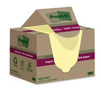 Notes recy s jaunes pastel Super Sticky Post-it - bloc de 70 feuilles