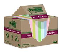Post-it Notes recy s couleurs Super Sticky - bloc de 70 feuilles