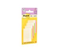 Post-it Onglets, 5,1 cm, ligné, couleurs vives assorties, durable, inscriptible, repositionnable, adhère en toute sécurité, s'enlève proprement, 6 onglets/couleur, 4 couleurs, 24 onglets/lot, (686F-1BB)