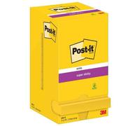 Post-It Pack 12 Bloc-Note Adhésif Super Sticky Notes 76 X 76 Mm Jaune