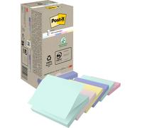 Post-it® Recycling Z-Notes Coloré 76x76mm Papillons adhésifs 16 blocs 100 feuilles