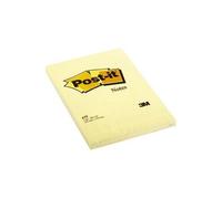 Post it repositionnable 102x152mm jaune uni - bloc de 100 feuilles