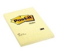 Post it repositionnable 102x152mm jaune uni - bloc de 100 feuilles G